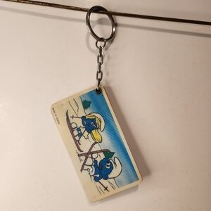 5” Vintage Smurfs Color Comic Double Sided Keychain